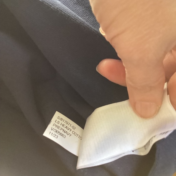 Banana Republic Long Sleeve Heavy Cotton Top Prep Size Small - Picture 12 of 13